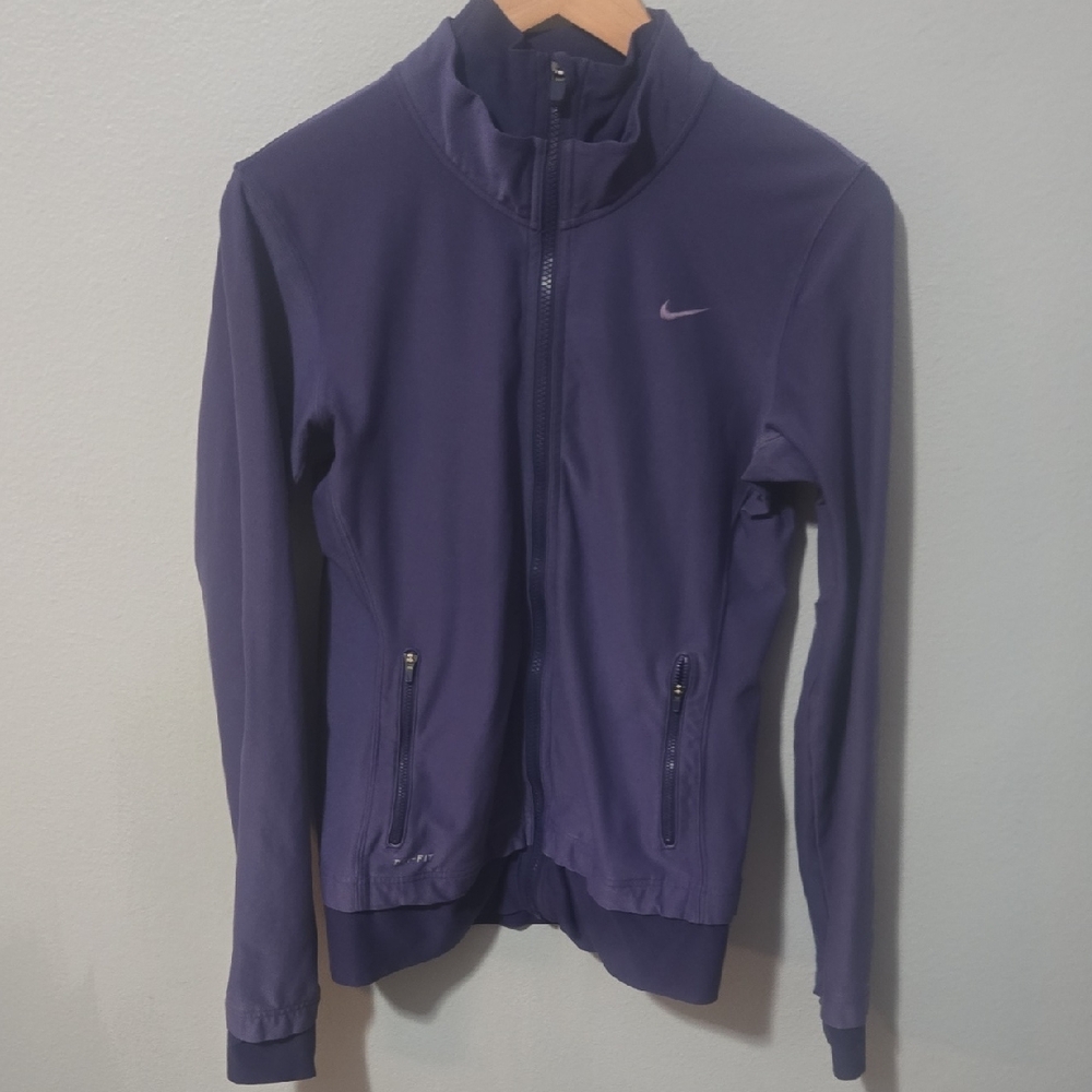 Nike Women's Deep Purple Full-Zip Jacket In Size Medium